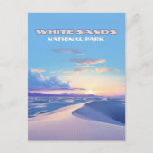 White Sands National Park Sunset Dunes New Mexico Briefkaart (Voorkant)