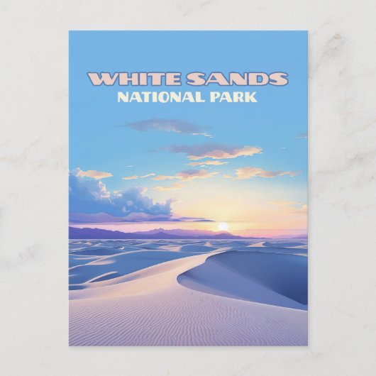 White Sands National Park Sunset Dunes New Mexico Briefkaart