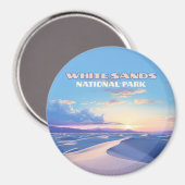 White Sands National Park Sunset Dunes New Mexico Magneet (Voorkant / Achterkant)