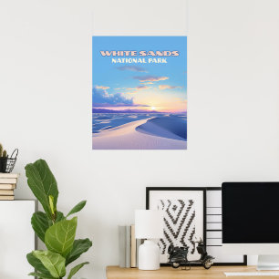 White Sands National Park Sunset Dunes New Mexico Poster