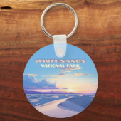 White Sands National Park Sunset Dunes New Mexico Sleutelhanger (Voorkant)