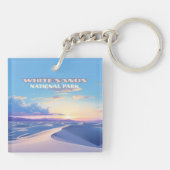 White Sands National Park Sunset Dunes New Mexico Sleutelhanger (Achterkant)