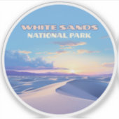 White Sands National Park Sunset Dunes New Mexico Sticker (Voorkant)