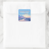 White Sands National Park Sunset Dunes New Mexico Vierkante Sticker (Tas)
