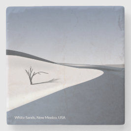 White Sands New Mexico Stone Tegel Onderzetter