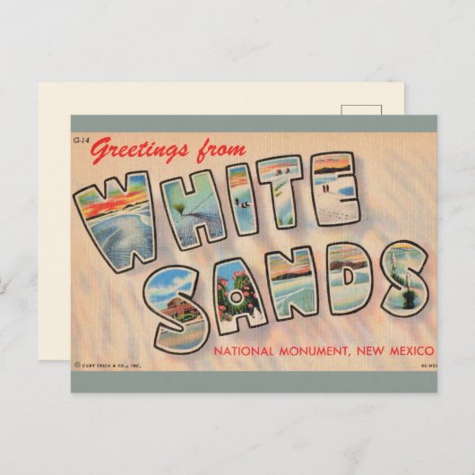  White Sands NM Briefkaart (Voorkant / Achterkant)