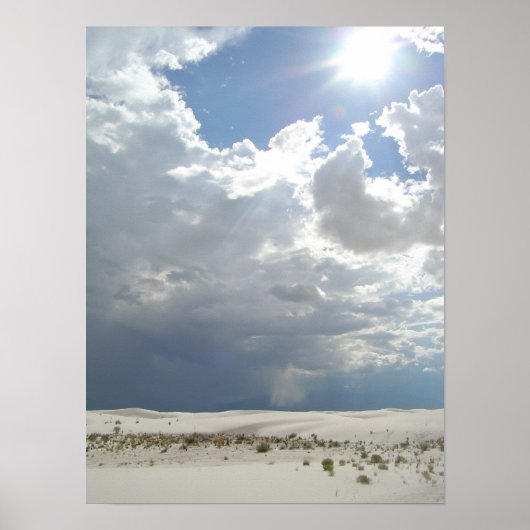 White Sands White Clouds White Sun Poster (Voorkant)