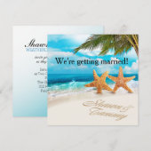 White Sands Zeesterren VRAAG ME VOOR UW NAMEN IN Z Kaart (Voorkant / Achterkant)