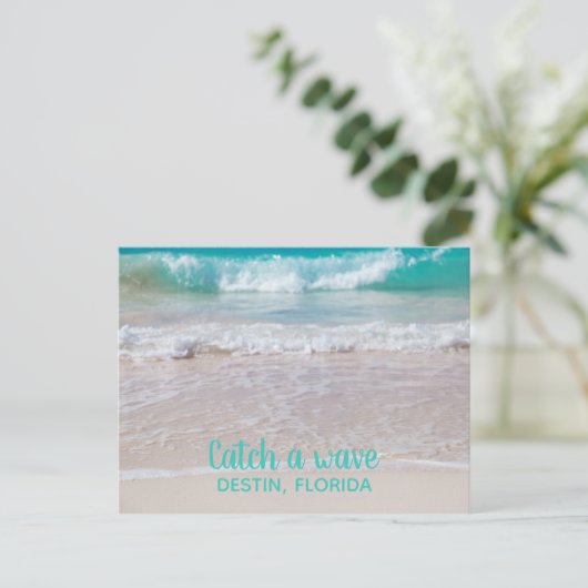 White Sandy Beach Destin Briefkaart (Staand voorkant)