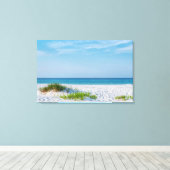 White Sandy Beach Florida Coastline Canvas Afdruk (Insitu (Houten vloer))