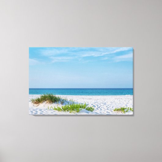 White Sandy Beach Florida Coastline Canvas Afdruk (Voorkant)