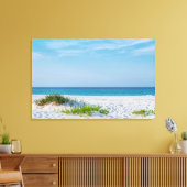 White Sandy Beach Florida Coastline Canvas Afdruk (Insitu (Woonkamer))