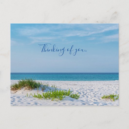 White Sandy Beach Florida Coastline denking U Briefkaart (Voorkant)