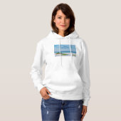 White Sandy Beach Florida Coastline Hoodie (Voorkant volledig)