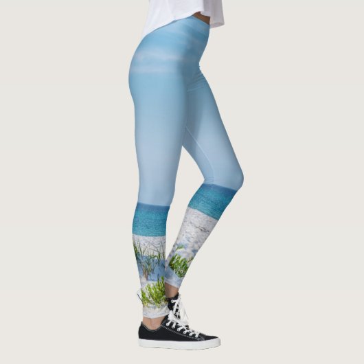 White Sandy Beach Florida Coastline Leggings (Rechts)