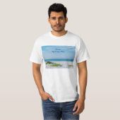 White Sandy Beach Florida Coastline T-Shirt (Voorkant volledig)