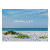 White Sandy Beach Florida Coastline Thinking Card (Voorkant Horizontaal)