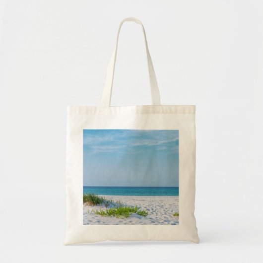 White Sandy Beach Florida Coastline Tote Bag (Voorkant)