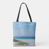 White Sandy Beach Florida Coastline Tote Bag (Achterkant)