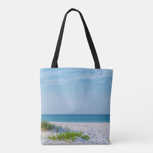 White Sandy Beach Florida Coastline Tote Bag (Achterkant)