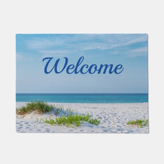 White Sandy Beach Florida Coastline Welkom Deurmat (Voorkant)