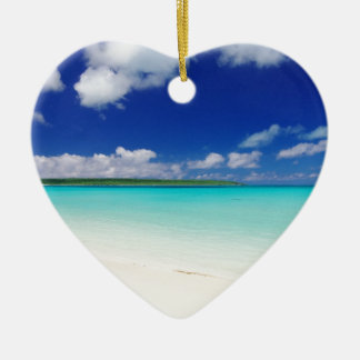 White Sandy Beach, Miyako Island Okinawa Keramisch Ornament