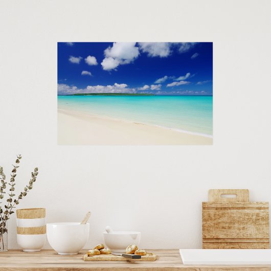 White Sandy Beach Poster (Keuken)