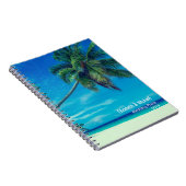 White Sandy Beach with Palm Trees Wedding Plans Notitieboek (Rechterzijde)