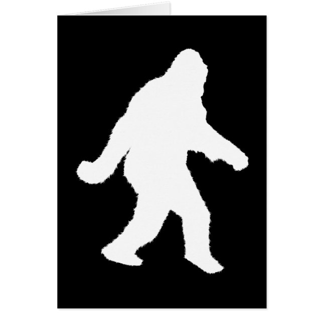 White Sasquatch Silhouette voor donkere achtergron (Voorkant)