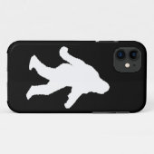 White Sasquatch Silhouette voor donkere achtergron Case-Mate iPhone Case (Achterkant (horizontaal))