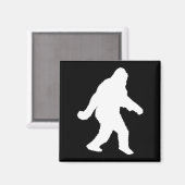 White Sasquatch Silhouette voor donkere achtergron Magneet (Voorkant / Achterkant)