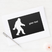 White Sasquatch Silhouette voor donkere achtergron Rechthoekige Sticker (Envelop)