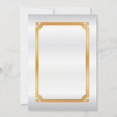 White Satin and Gold Afstuderen Kaart (Achterkant)