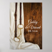 White Satin and Horse Bit Country Wedding Poster (Voorkant)