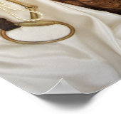 White Satin and Horse Bit Country Wedding Poster (Hoek)