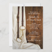 White Satin and Horse Bit Country Western Weddensc Kaart (Voorkant)
