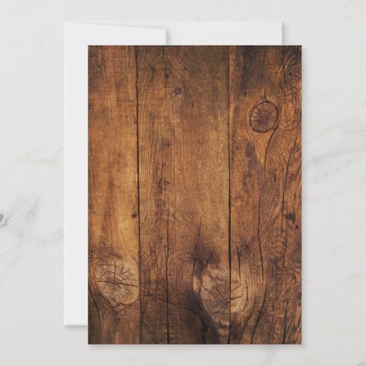 White Satin and Horse Bit Country Western Weddensc Kaart (Achterkant)