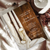 White Satin and Horse Bit Country Western Weddensc Kaart