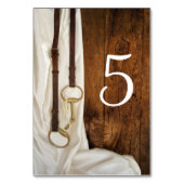 White Satin and Horse Bit Country Western Weddensc Kaart (Achterkant)