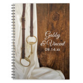 White Satin and Horse Bit Country Western Weddensc Notitieboek (Voorkant)