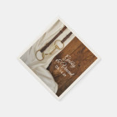 White Satin and Horse Bit Country Western Weddensc Servetten (Hoek)