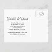 White Satin and Horse Bit Wedding Save the Date Aankondigingskaart (Achterkant)