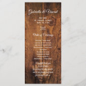 White Satin and Horse Bit Western Wedding Programm Programmakaart (Achterkant)