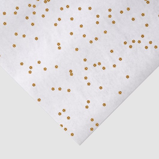 White Satin and Metallic Gold Stippen Tissuepapier (Detail)