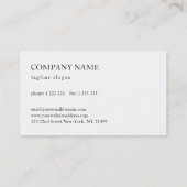 White Satin Flower Reversible Visitekaartje (Achterkant)