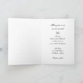 White Satin Horse Bit Western Wedding Invitation (Binnen)