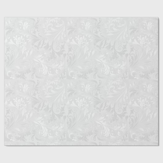 White Satin Wedding Elegance Cadeaupapier (Vlak)