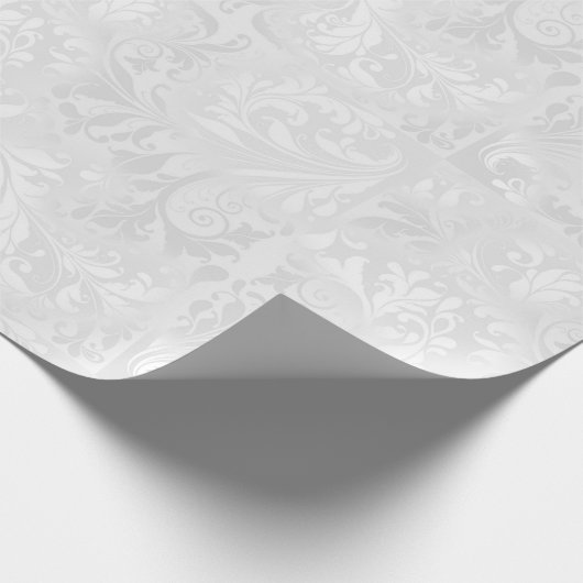White Satin Wedding Elegance Cadeaupapier (Hoek)