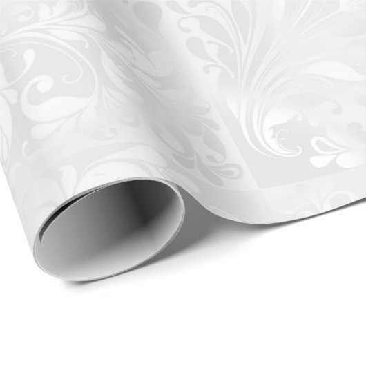 White Satin Wedding Elegance Cadeaupapier (Rol Hoek)