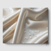 White Satin with Roses and Peony Wedding Gastenboek (Achterkant)